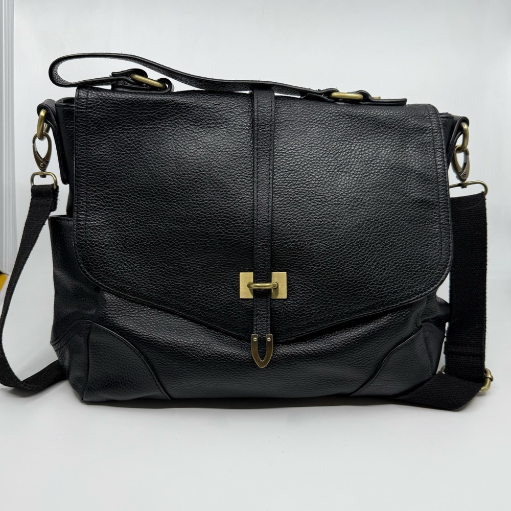 Paul & Joe Sister Leather Satchel Bag Messenger Bag Black Leather